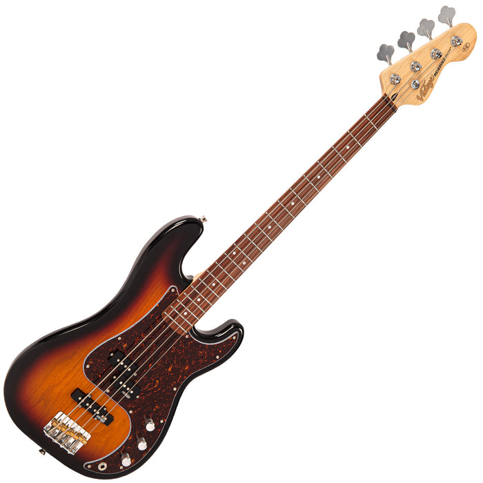 Vintage V42 ReIssued Bass Guitar ~ 3 Tone Sunburst - Westmount Music