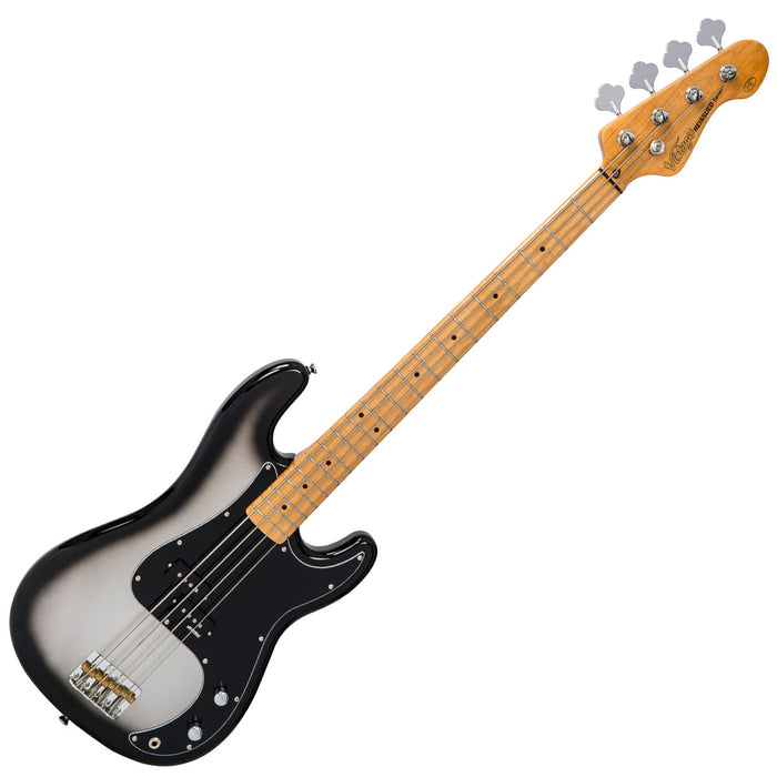Vintage V4 ReIssued Bass Guitar ~ Silverburst - Westmount Music