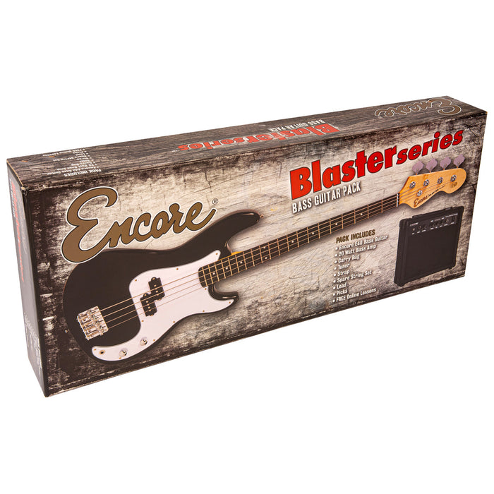 Encore Blaster E40 Bass Guitar Pack ~ Vintage White